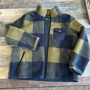 LL bean x todd snyder men’s zip jacket xxl buffalo pile fleece, great condition